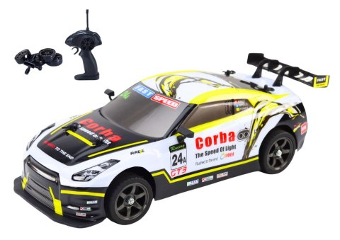 Auto Sportowe RC 1:16 Drift Wymienne Koła Biało-Żółte Auto Sportowe RC 1:16 Drift Wymienne Koła Biało-Żółte