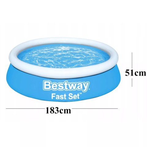Basen rozporowy ogrodowy 183 x 51 cm Bestway 57392 Basen rozporowy ogrodowy 183 x 51 cm Bestway 57392