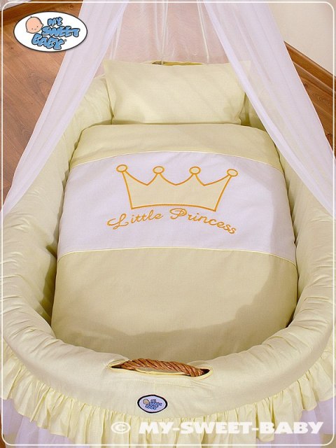 Kosz Mojżesza wiklinowy z baldachimem- Little Prince Princess kremowy Kosz Mojżesza wiklinowy z baldachimem- Little Prince Princess kremowy