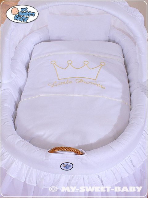 Kosz Mojżesza wiklinowy ze składaną budką- Little Prince Princess biały Kosz Mojżesza wiklinowy ze składaną budką- Little Prince Princess biały