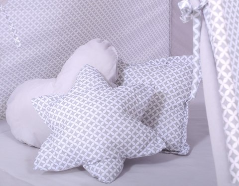 Namiot TIPI dla dzieci + mata + poduszki + zawieszki pióra - Mini-rozeta szara Namiot TIPI dla dzieci + mata + poduszki + zawieszki pióra - Mini-rozeta szara