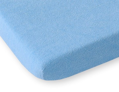 Przescieradło frotte do łóżeczka 120x60cm- niebieskie Przescieradło frotte do łóżeczka 120x60cm- niebieskie