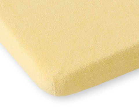 Prześcieradło frotte do łóżeczka 140x70cm- żółte Prześcieradło frotte do łóżeczka 140x70cm- żółte