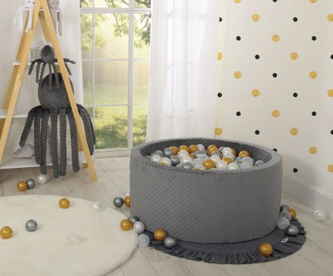 Suchy basen minky H-40 cm z piłkami 200szt.- ciemnoszary Suchy basen minky H-40 cm z piłkami 200szt.- ciemnoszary