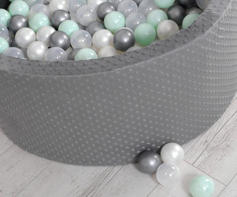 Suchy basen minky H-40 cm z piłkami 200szt.- ciemnoszary Suchy basen minky H-40 cm z piłkami 200szt.- ciemnoszary