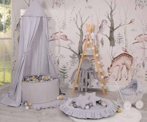 Suchy basen minky H-40 cm z piłkami 200szt.- jasnoszary Suchy basen minky H-40 cm z piłkami 200szt.- jasnoszary