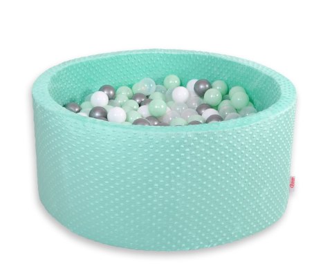 Suchy basen minky H-40 cm z piłkami 200szt.- miętowy Suchy basen minky H-40 cm z piłkami 200szt.- miętowy