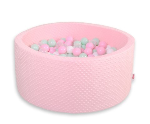 Suchy basen minky H-40 cm z piłkami 200szt.- różowy Suchy basen minky H-40 cm z piłkami 200szt.- różowy