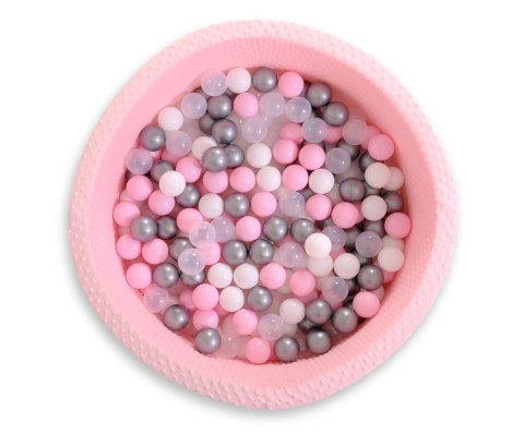 Suchy basen minky H-40 cm z piłkami 200szt.- różowy Suchy basen minky H-40 cm z piłkami 200szt.- różowy