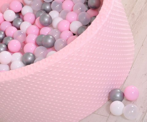 Suchy basen minky H-40 cm z piłkami 200szt.- różowy Suchy basen minky H-40 cm z piłkami 200szt.- różowy