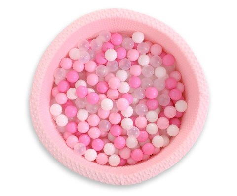 Suchy basen minky H-40 cm z piłkami 200szt.- różowy Suchy basen minky H-40 cm z piłkami 200szt.- różowy