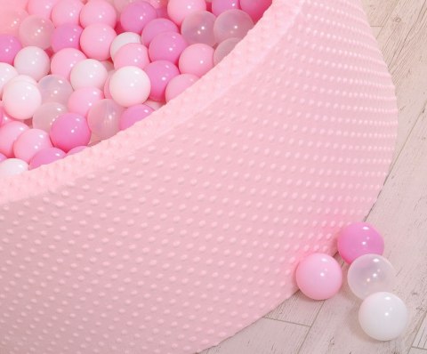 Suchy basen minky H-40 cm z piłkami 200szt.- różowy Suchy basen minky H-40 cm z piłkami 200szt.- różowy