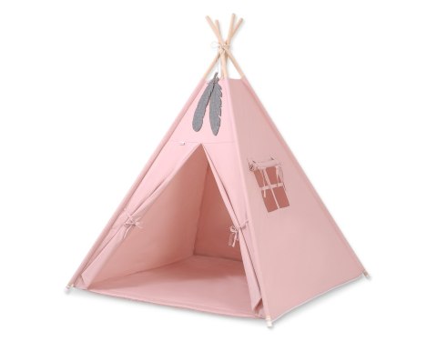 Namiot TIPI dla dzieci +mata + zawieszki pióra - brudny róż Namiot TIPI dla dzieci +mata + zawieszki pióra - brudny róż