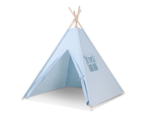 Namiot Tipi dla dzieci + zawieszki pióra - niebieski Namiot Tipi dla dzieci + zawieszki pióra - niebieski