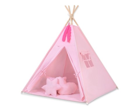 Namiot Tipi dla dzieci + zawieszki pióra - różowy Namiot Tipi dla dzieci + zawieszki pióra - różowy