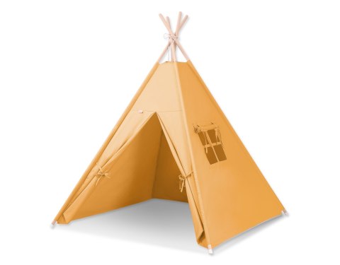 Namiot Tipi dla dzieci + zawieszki pióra - musztardowy Namiot Tipi dla dzieci + zawieszki pióra - musztardowy