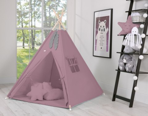 Namiot Tipi dla dzieci + zawieszki pióra - róż retro Namiot Tipi dla dzieci + zawieszki pióra - róż retro