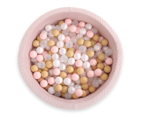 Suchy basen minky H-40 cm z piłkami 200szt.- brudny różowy Suchy basen minky H-40 cm z piłkami 200szt.- brudny różowy