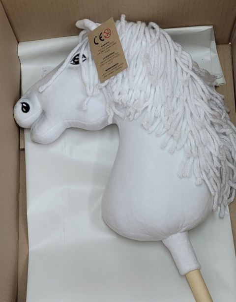 Hobby Horse Duży koń na kiju Premium - biały A3 Hobby Horse Duży koń na kiju Premium - biały A3