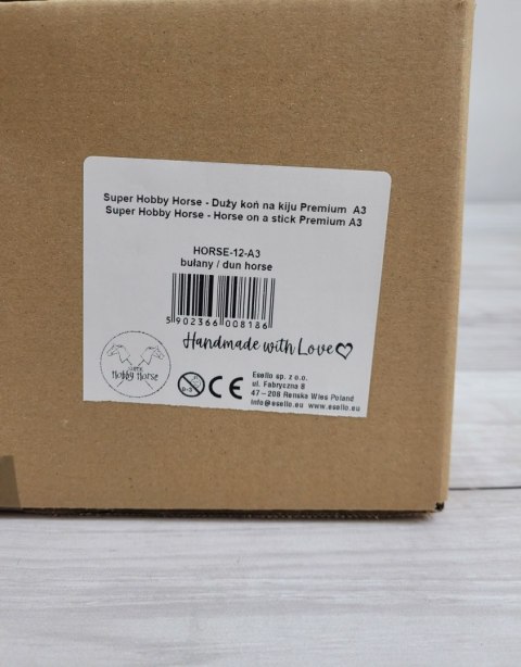 Hobby Horse Duży koń na kiju Premium - bułany A3 Hobby Horse Duży koń na kiju Premium - bułany A3