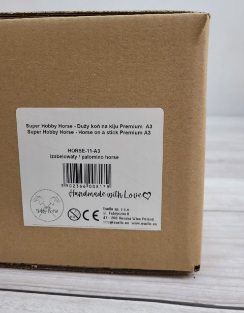 Hobby Horse Duży koń na kiju Premium - izabelowaty A3 Hobby Horse Duży koń na kiju Premium - izabelowaty A3
