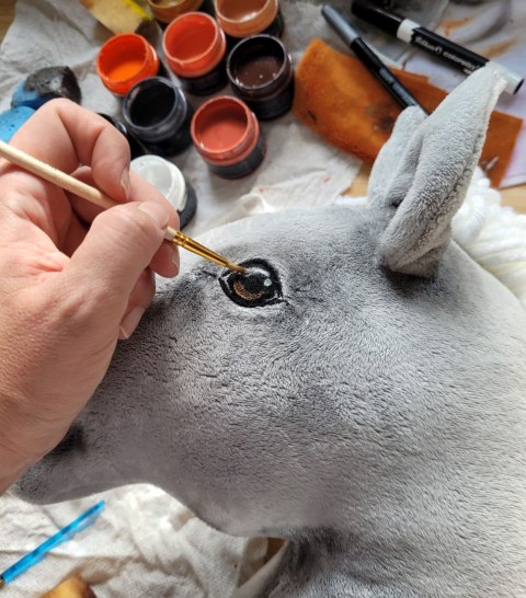 Hobby Horse Duży koń na kiju Premium - siwy z białą grzywą A3 Hobby Horse Duży koń na kiju Premium - siwy z białą grzywą A3