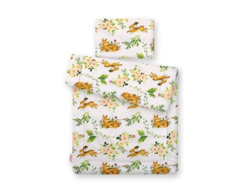 Komplet pościeli dla niemowląt z wypełnieniem 2-cz 75x100cm NEWBORN - w lesie Komplet pościeli dla niemowląt z wypełnieniem 2-cz 75x100cm NEWBORN - w lesie