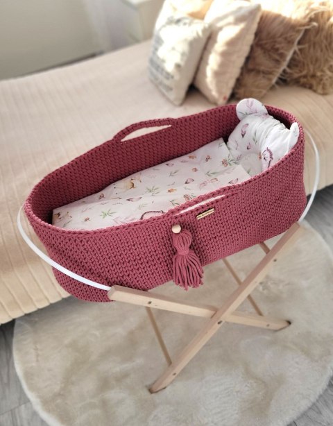 Kosz Mojżesza BOHO Handmade ze stojakiem - blossom Kosz Mojżesza BOHO Handmade ze stojakiem - blossom