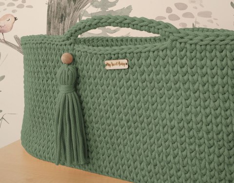 Kosz Mojżesza BOHO Handmade ze stojakiem - pistacja Kosz Mojżesza BOHO Handmade ze stojakiem - pistacja
