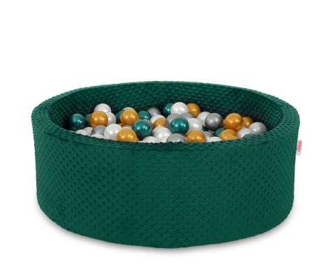 Suchy basen minky H-30 cm z piłkami 200szt.- butelkowa zieleń Suchy basen minky H-30 cm z piłkami 200szt.- butelkowa zieleń