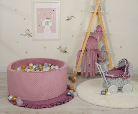 Suchy basen minky H-40 cm z piłkami 200szt.- róż retro Suchy basen minky H-40 cm z piłkami 200szt.- róż retro