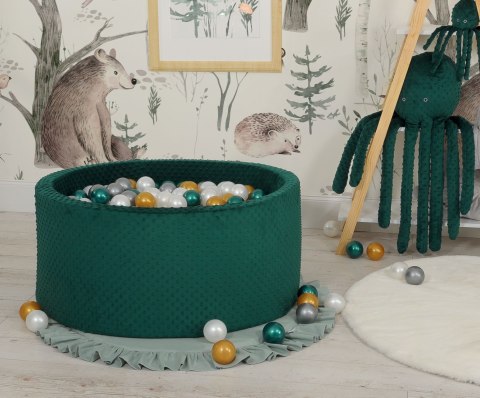 Suchy basen minky H-40 cm z piłkami 200szt.- zieleń butelkowa Suchy basen minky H-40 cm z piłkami 200szt.- zieleń butelkowa