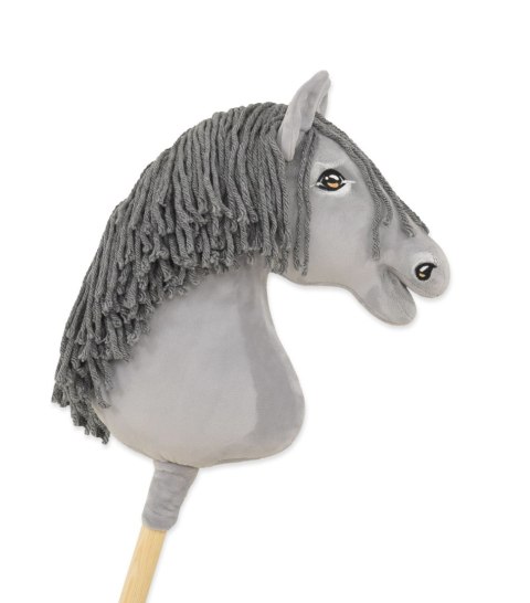 Hobby Horse Duży koń na kiju Premium - siwy z siwą grzywą A3 Hobby Horse Duży koń na kiju Premium - siwy z siwą grzywą A3