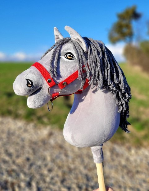 Hobby Horse Duży koń na kiju Premium - siwy z siwą grzywą A3 Hobby Horse Duży koń na kiju Premium - siwy z siwą grzywą A3