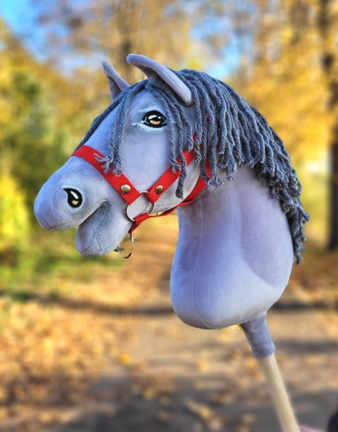 Hobby Horse Duży koń na kiju Premium - siwy z siwą grzywą A3 Hobby Horse Duży koń na kiju Premium - siwy z siwą grzywą A3