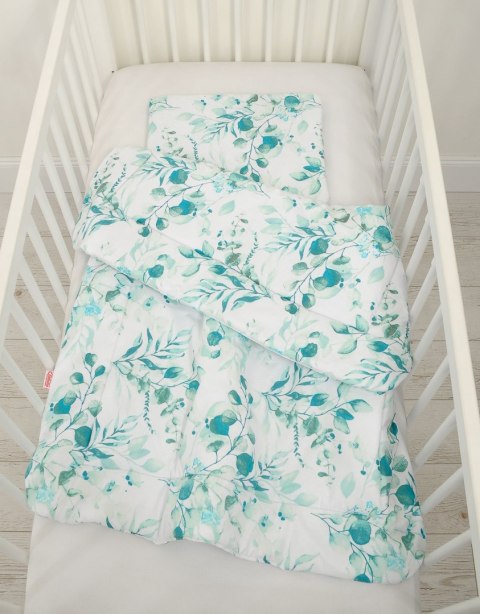Komplet pościeli dla niemowląt z wypełnieniem 2-cz 75x100cm NEWBORN - eucaliptus mint Komplet pościeli dla niemowląt z wypełnieniem 2-cz 75x100cm NEWBORN - eucaliptus mint