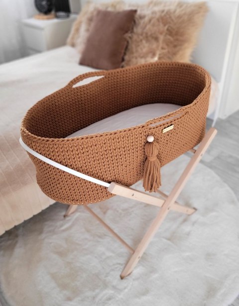 Kosz Mojżesza BOHO bawełniany Handmade z materacykiem - caramel Kosz Mojżesza BOHO bawełniany Handmade z materacykiem - caramel