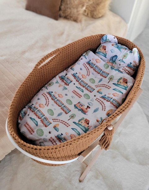Kosz Mojżesza BOHO bawełniany Handmade z materacykiem - caramel Kosz Mojżesza BOHO bawełniany Handmade z materacykiem - caramel