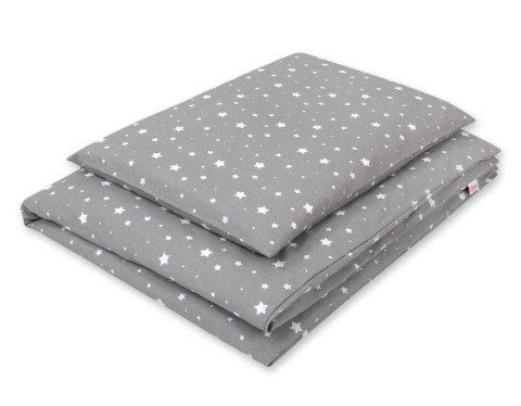 Pościel dla dzieci 2-częściowa bawełniana 135x100 - mini gwiazdki białe na szarym Pościel dla dzieci 2-częściowa bawełniana 135x100 - mini gwiazdki białe na szarym