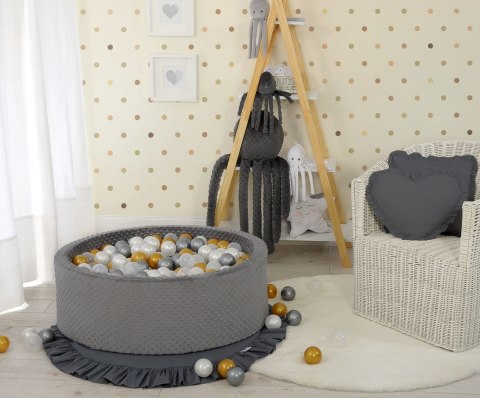 Suchy basen minky H-30 cm z piłkami 300szt. - ciemnoszary Suchy basen minky H-30 cm z piłkami 300szt. - ciemnoszary