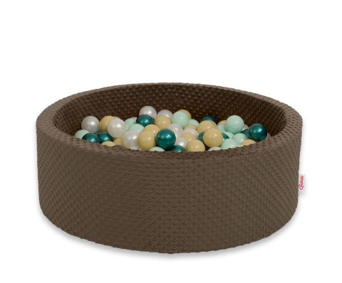 Suchy basen minky H-30 cm z piłkami 300szt. - czekoladowy Suchy basen minky H-30 cm z piłkami 300szt. - czekoladowy