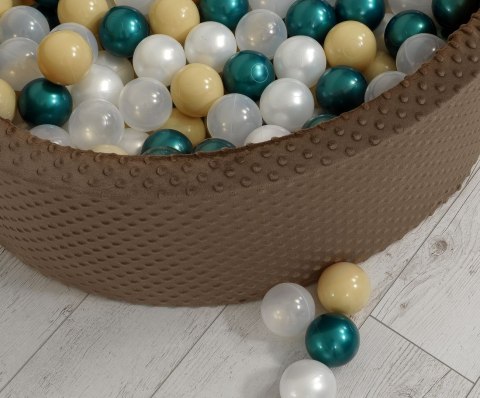 Suchy basen minky H-30 cm z piłkami 300szt. - czekoladowy Suchy basen minky H-30 cm z piłkami 300szt. - czekoladowy