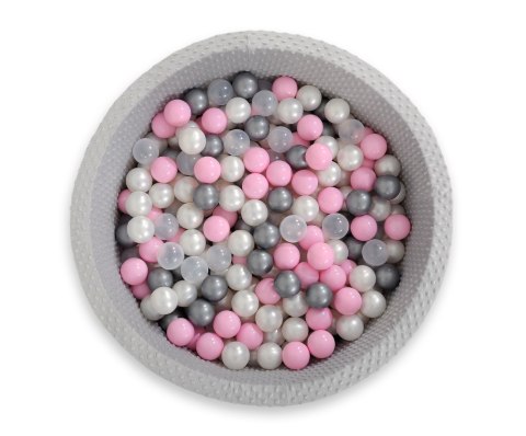 Suchy basen minky H-30 cm z piłkami 300szt. - jasnoszary Suchy basen minky H-30 cm z piłkami 300szt. - jasnoszary