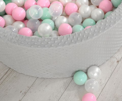 Suchy basen minky H-30 cm z piłkami 300szt. - jasnoszary Suchy basen minky H-30 cm z piłkami 300szt. - jasnoszary