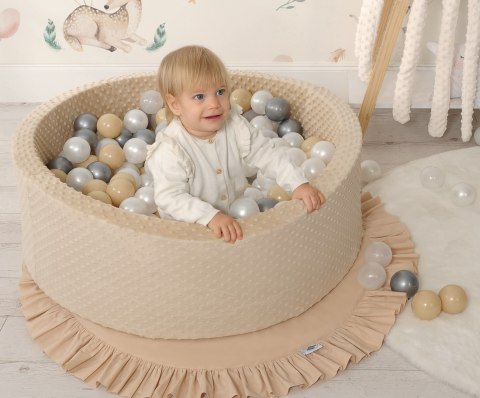 Suchy basen minky H-30 cm z piłkami 300szt. - jasnoszary Suchy basen minky H-30 cm z piłkami 300szt. - jasnoszary