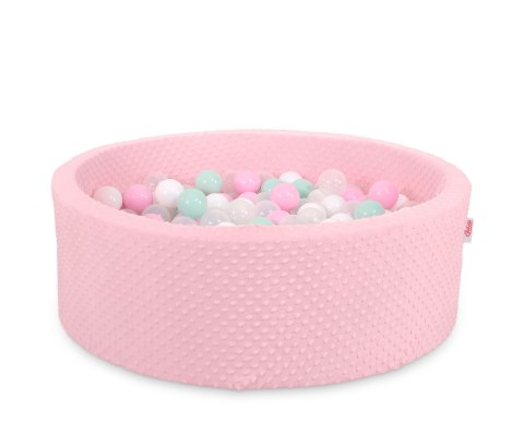Suchy basen minky H-30 cm z piłkami 300szt. - różowy Suchy basen minky H-30 cm z piłkami 300szt. - różowy