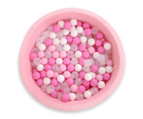Suchy basen minky H-30 cm z piłkami 300szt. - różowy Suchy basen minky H-30 cm z piłkami 300szt. - różowy
