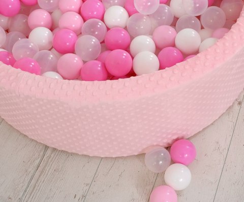 Suchy basen minky H-30 cm z piłkami 300szt. - różowy Suchy basen minky H-30 cm z piłkami 300szt. - różowy