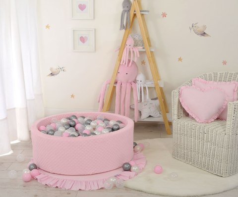 Suchy basen minky H-30 cm z piłkami 300szt. - różowy Suchy basen minky H-30 cm z piłkami 300szt. - różowy