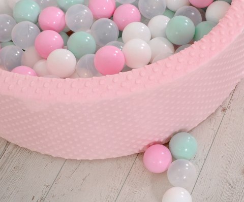 Suchy basen minky H-30 cm z piłkami 300szt. - różowy Suchy basen minky H-30 cm z piłkami 300szt. - różowy